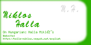 miklos halla business card